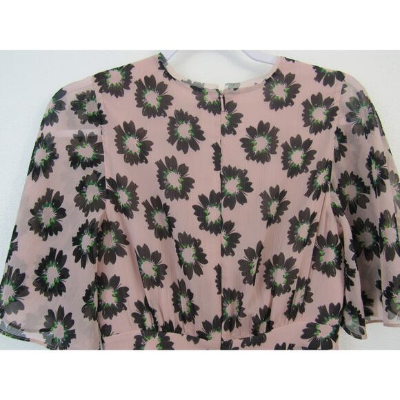 Ted Baker Lucieey Flutter Sleeve Tiered Mini Dress Size 1 - US Size 4 Floral - Picture 10 of 12